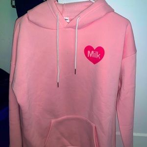 Trendy Pink Milk Hoodie from Octeyam